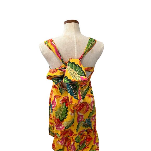 Farm Rio Yellow Beaks and Bananas Maxi Dress S - Picture 7 of 13